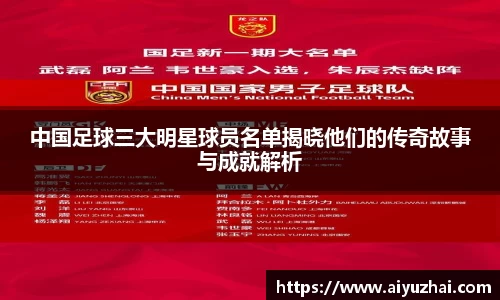 中国足球三大明星球员名单揭晓他们的传奇故事与成就解析